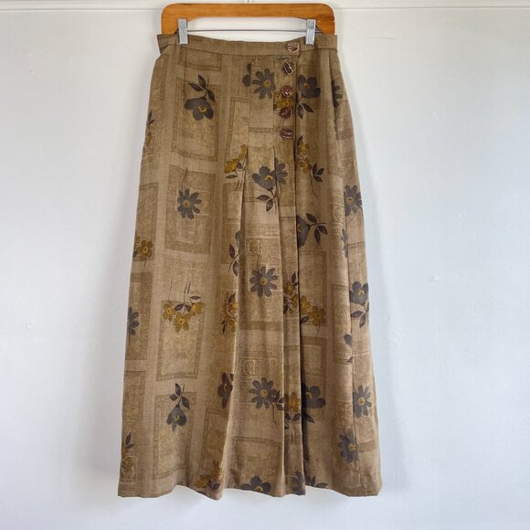 Vintage 90s GEIGER Maxi Wool Wrap Skirt - Size 40 EU - Picture 1 of 13